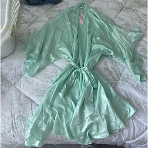 Victorias Secret green silky robe
